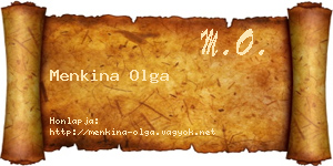 Menkina Olga névjegykártya